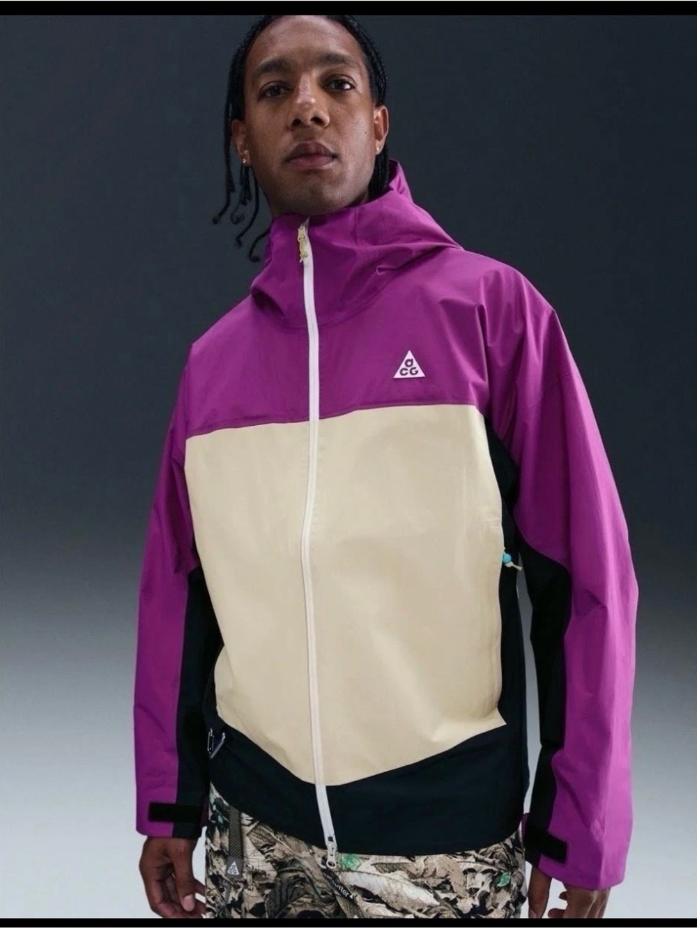 NIKE ACG "MORPHO" STORM-FIT ADV RAIN JACKET Purple White Mens Size XL HJ2687-505